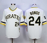 Pittsburgh Pirates #24 Barry Bonds Mitchell And Ness White Throwback Stitched MLB Jerseys Sanguo,baseball caps,new era cap wholesale,wholesale hats